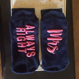 Mrs Always Right grip socks